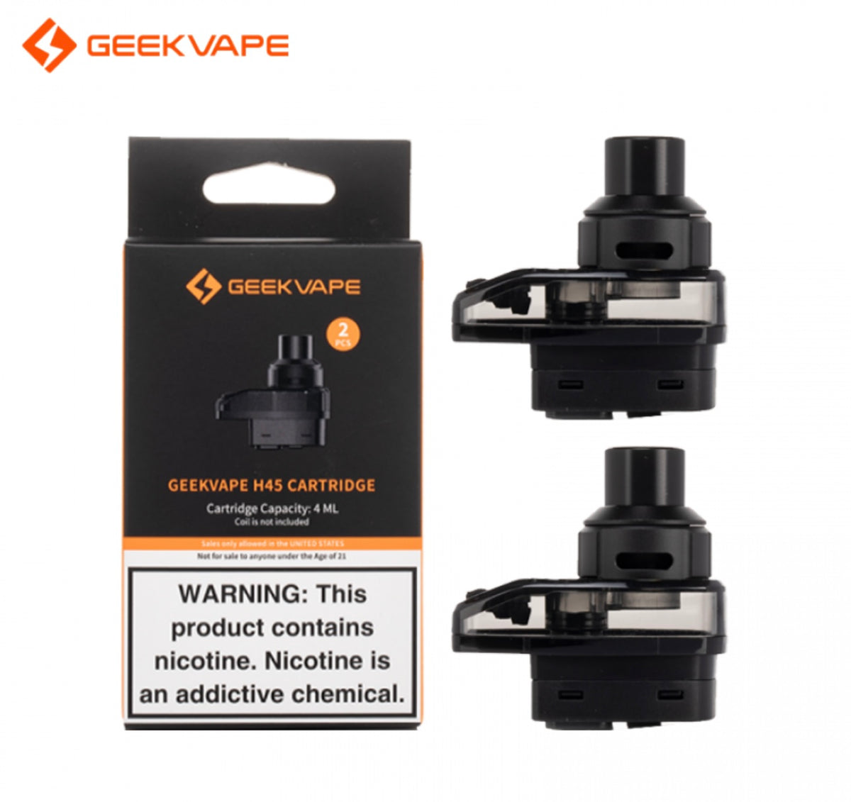 elf bar vape uk Geekvape H45 Empty Pods 4ml 2pcs – everzon.com main image 1