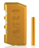 GRAV Dugout – Portable pipe, grinder, and flower storage solution with spring-loaded taster and easy-access chambers.