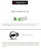 Yocan Magneto Wax Vape Pen with built-in 2ml non-stick silicone jar and magnetic dab tool.