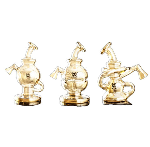 MJ Arsenal Gold Vape Rig – Premium Glass, 10mm Joint Compatibility