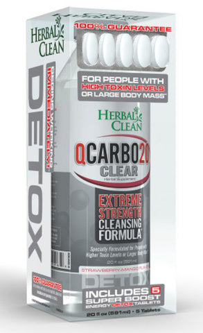 Herbal Clean QCarbo20 Clear Extreme Strength Cleansing Detox Formula 20oz