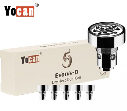 YOCAN EVOLVE D DUAL PENCACK DRY HERB REPLACEMENT COILS
5CT/PK