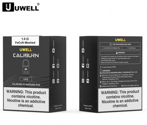 UWELL CALIBURN A3 1.00 MESH
FeCral REPLACEMENT PODS
4СТ/PK