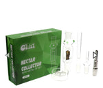 Gliizy portable glass nectar collector set, designed for easy dabbing with quartz or titanium tips, perfect for concentrates and waxes.