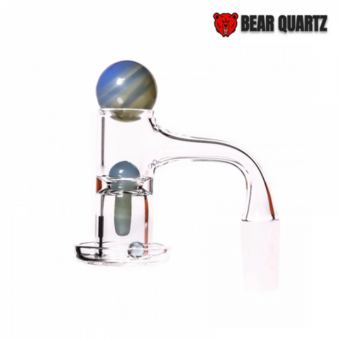 BEAR QUARTZ SLURPER GLASS BANGER W/MARBLE SET