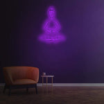 LED Meditate Neon Sign – Stylish mindfulness wall decor for meditation spaces or yoga studios, offering long-lasting eco-friendly LED lighting.