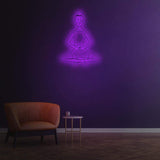 LED Meditate Neon Sign – Stylish mindfulness wall decor for meditation spaces or yoga studios, offering long-lasting eco-friendly LED lighting.