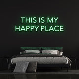 This Is My Happy Place Neon Sign – LED Wall Light for Home, Office, or Event Décor