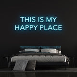 This Is My Happy Place Neon Sign – LED Wall Light for Home, Office, or Event Décor