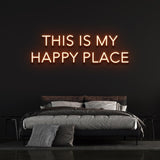 This Is My Happy Place Neon Sign – LED Wall Light for Home, Office, or Event Décor