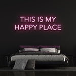 This Is My Happy Place Neon Sign – LED Wall Light for Home, Office, or Event Décor
