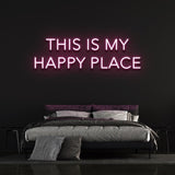 This Is My Happy Place Neon Sign – LED Wall Light for Home, Office, or Event Décor