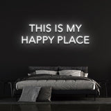 This Is My Happy Place Neon Sign – LED Wall Light for Home, Office, or Event Décor