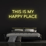 This Is My Happy Place Neon Sign – LED Wall Light for Home, Office, or Event Décor