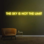 The Sky Is Not the Limit Neon Sign – LED Inspirational Wall Decor for Home, Office, or Gym