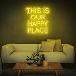 This Is Our Happy Place LED Neon Sign – Home & Business Wall Art