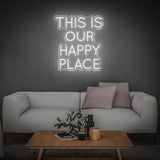 This Is Our Happy Place LED Neon Sign – Home & Business Wall Art