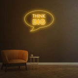 Think Big Neon Sign – LED Wall Decor for Home or Office