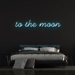To the Moon Neon Sign – LED Wall Decor for Home or Office
