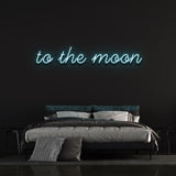 To the Moon Neon Sign – LED Wall Decor for Home or Office