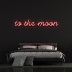 To the Moon Neon Sign – LED Wall Decor for Home or Office