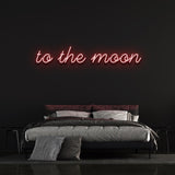 To the Moon Neon Sign – LED Wall Decor for Home or Office