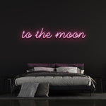 To the Moon Neon Sign – LED Wall Decor for Home or Office