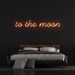 To the Moon Neon Sign – LED Wall Decor for Home or Office