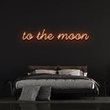 To the Moon Neon Sign – LED Wall Decor for Home or Office