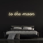 To the Moon Neon Sign – LED Wall Decor for Home or Office