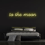 To the Moon Neon Sign – LED Wall Decor for Home or Office