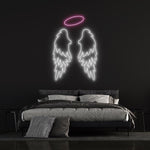 Angel Wings LED Neon Sign – Energy-efficient and eco-friendly wall decor, perfect for brightening up your home or office with style.