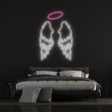 Angel Wings LED Neon Sign – Energy-efficient and eco-friendly wall decor, perfect for brightening up your home or office with style.