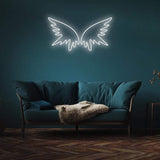 Angel Wings Neon LED Light – Perfect wall art for home decoration or events, combining handmade design with bright and energy-efficient lighting.