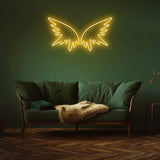 Angel Wings Neon Light – Unique LED wall decor for home, bedroom, or events, perfect for illuminating creative spaces with vibrant colors.