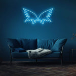 Angel Wings Neon Sign – LED wall art light for bedrooms or homes, providing a stylish and vibrant accent for any creative living space.