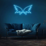 Angel Wings Neon Sign – LED wall art light for bedrooms or homes, providing a stylish and vibrant accent for any creative living space.