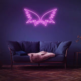 Angel Wings Neon Sign – Lively LED wall decor light for home and event spaces, bringing personality and excitement with handmade neon art.