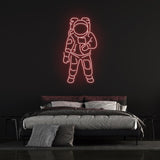 Astronaut LED Neon Sign – Multi-purpose night light and wall decor for kids' nurseries, creating a fun and comforting space.