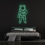Astronaut Neon Sign – Space wall art and LED decor for kids' rooms, enhancing playtime and creating a warm, calming atmosphere.