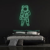 Astronaut Neon Sign – Space wall art and LED decor for kids' rooms, enhancing playtime and creating a warm, calming atmosphere.