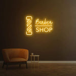 Barbershop LED Neon Sign – Customizable wall art for salons, featuring energy-efficient and long-lasting LED lights to elevate your decor