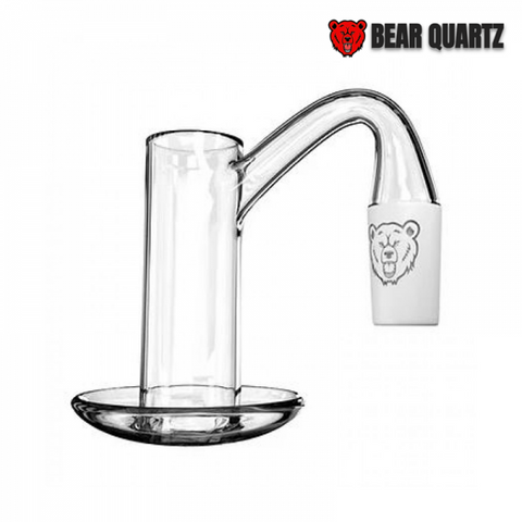 Bear Quartz Lowrider Blender Banger with Cyclone Percolation, 14mm Male 90 Degree Joint, 22mm Top Diameter for Optimal Functionality and Aesthetic Design