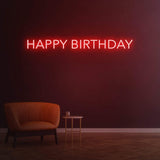 Festive Happy Birthday LED neon sign, creating memorable celebrations.