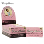 Blazy Susan deluxe rolling kit with pink rolling papers, tips, and tray, ideal for an enhanced smoking experience