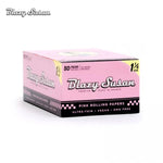 Blazy Susan ultra-thin vegan pink rolling papers in a 1 1/4 size box, premium smoking accessory