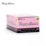 Blazy Susan ultra-thin vegan pink rolling papers in a 1 1/4 size box, premium smoking accessory