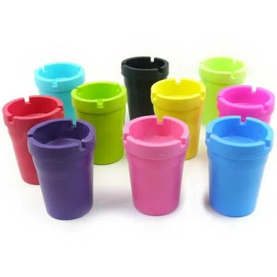 Car Portable Butt Bucket Ashtray – Odor-Resistant, Fits Cup Holders