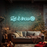 Let It Snow LED neon sign – Vibrant and colorful holiday lighting for adding a touch of Christmas spirit to your space.