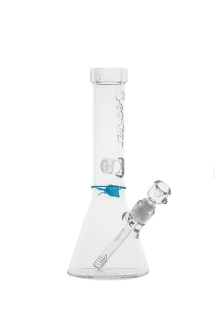 13-inch Cookies Flame Beaker Bong made from borosilicate glass, featuring a flame-polished logo and ice catcher.
